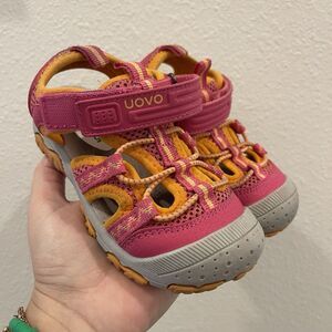 UOVO Sandals Child 8 Hiking Athletic Beach Closed Toe Fisherman Pink Outdoor